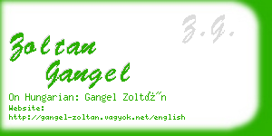 zoltan gangel business card